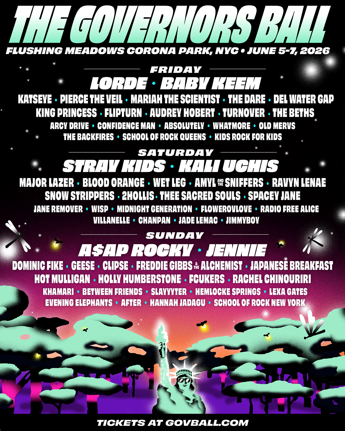 The Governors Ball 2026 Lineup