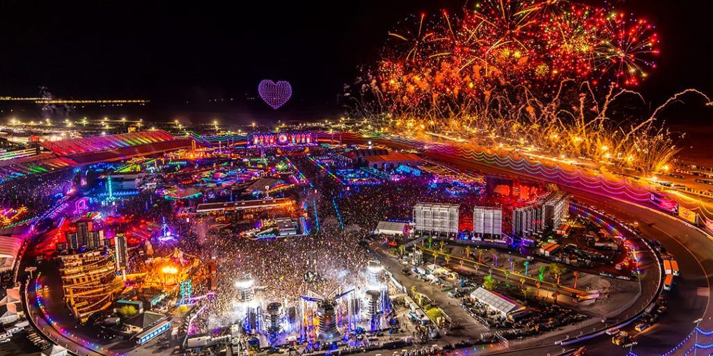 Inside view of the EDC Las Vegas venue for 2024.